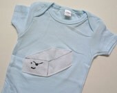 Tofu Pirate on Blue Onesie Size 12 to 18 Months
