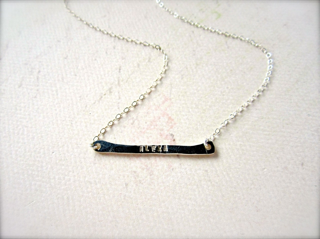 custom tiny name necklace - silver, personalize, initial, nickname, everyday, silver necklace