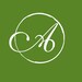 Circle monogram vinyl wall decal