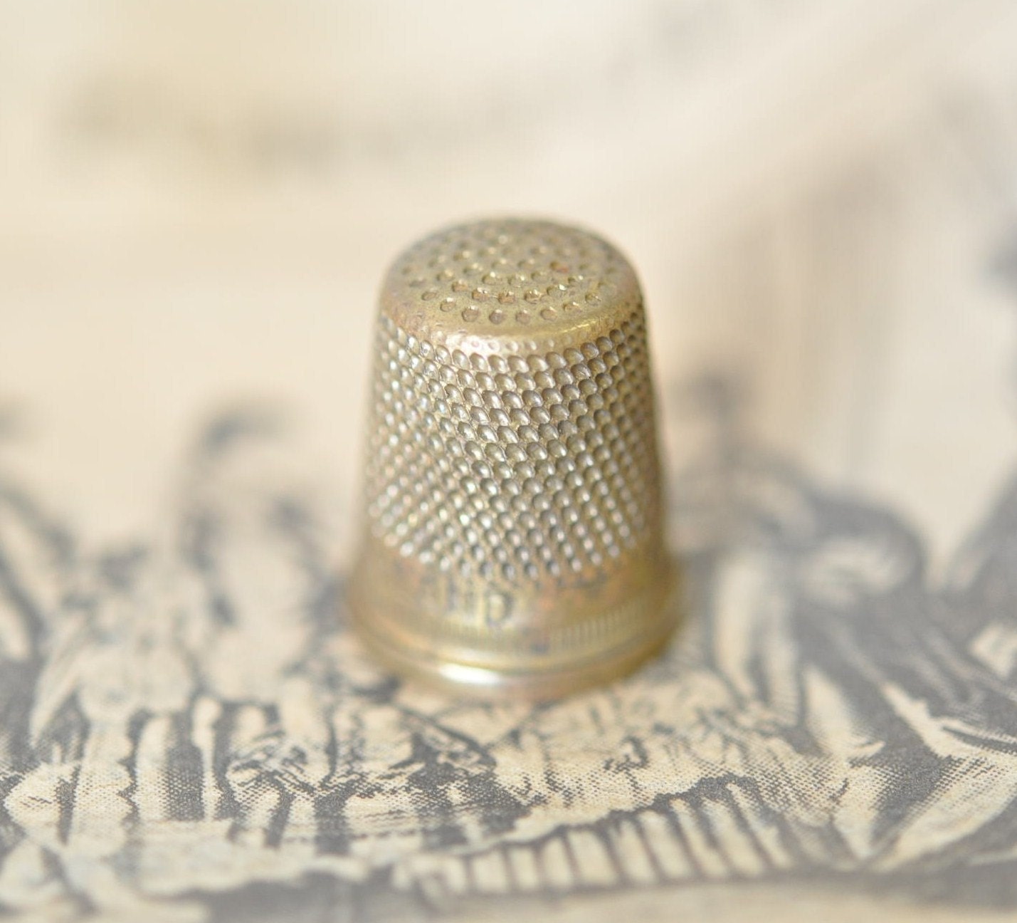 vintage brass thimble--England