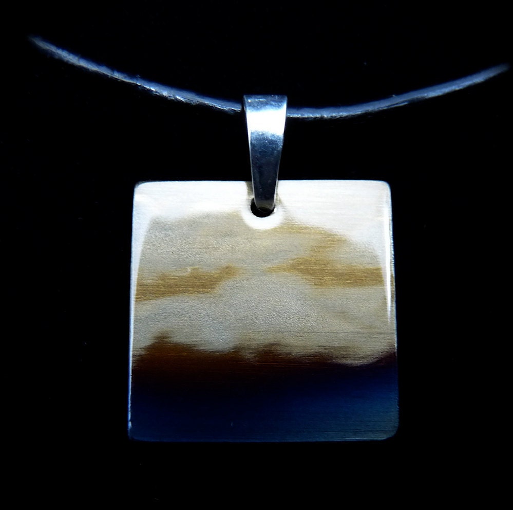 HEAVEN is a FLUFFY CLOUD. Ooak Necklace by The Rave N Iron