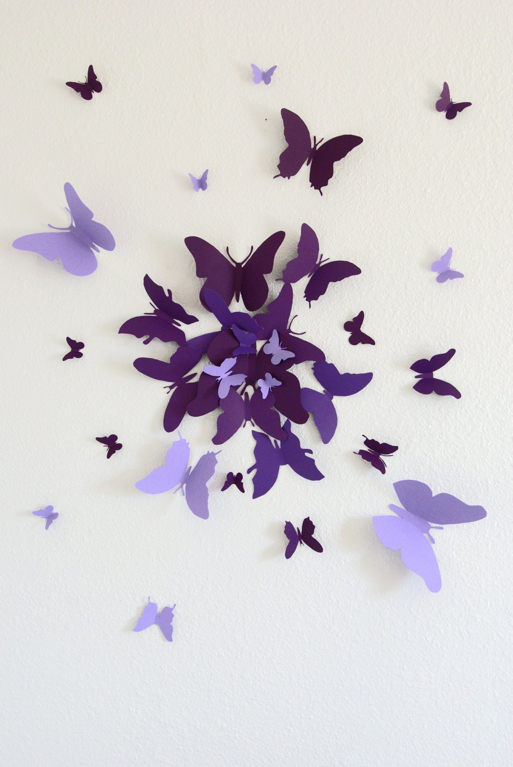 30 3D Butterfly Wall Art Circle Burst