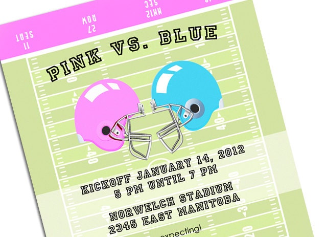 PRINTABLE The Original Gender Reveal Football Invitation