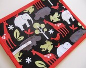 Michael Millers Black zoology TRAVEL chalkboard mat placemat (a)