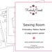 Sewing Room Hand Embroidery Pattern