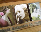 Altered Matchboxes Set, Vintage Beauties matchboxes, set of 3