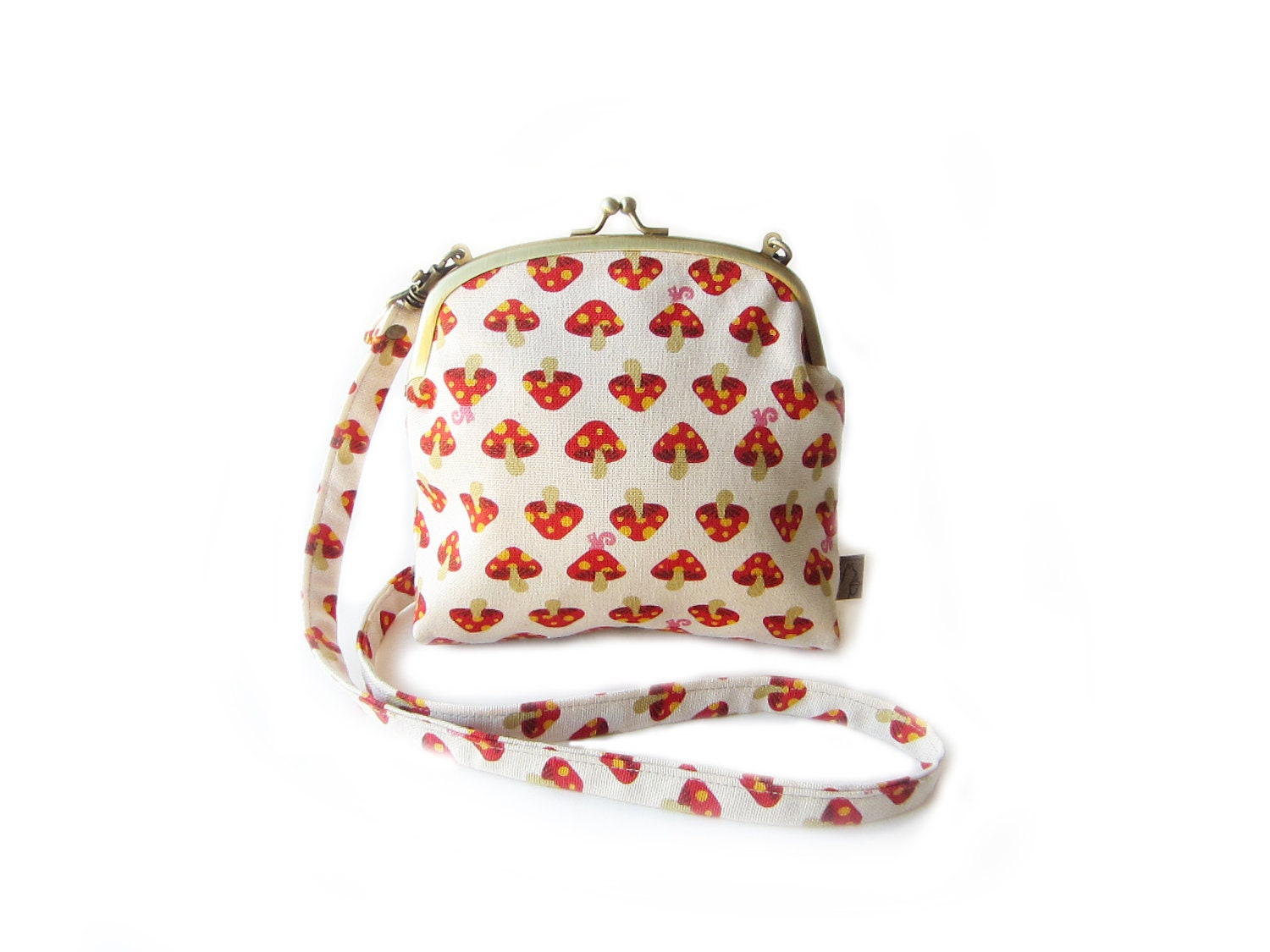 frame purse kawaii mushroom shoulder pouch squirrel wallet