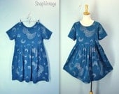 80s Beach Dress / Hearts Dress / Tent Trapeze Summer Dress / Tee Dress