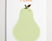 Wall Art, Nursery Wall Art, Pear Print, Fruit Art, Nursery Print, Modernpop