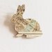 Recycled London Map  Bunny Brooch