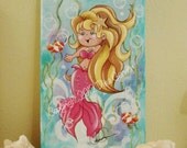 Original Mixed Media Mermaid Painting - WorldofHuggles Original Mixed Media Mermaid Painting - WorldofHuggles