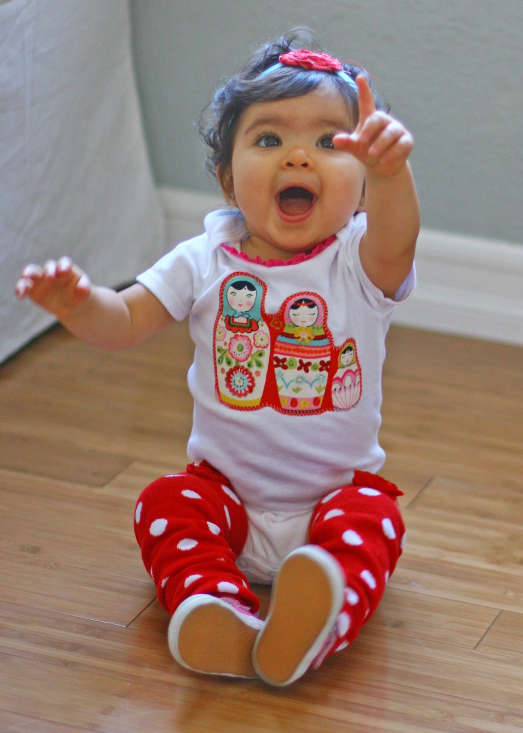 Nesting Dolls MATRYOSHKA Trio Baby Girls Bodysuit 0-18 Months