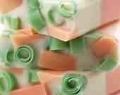 White Peach Soap Handmade Cold Process, Vegan Friendly