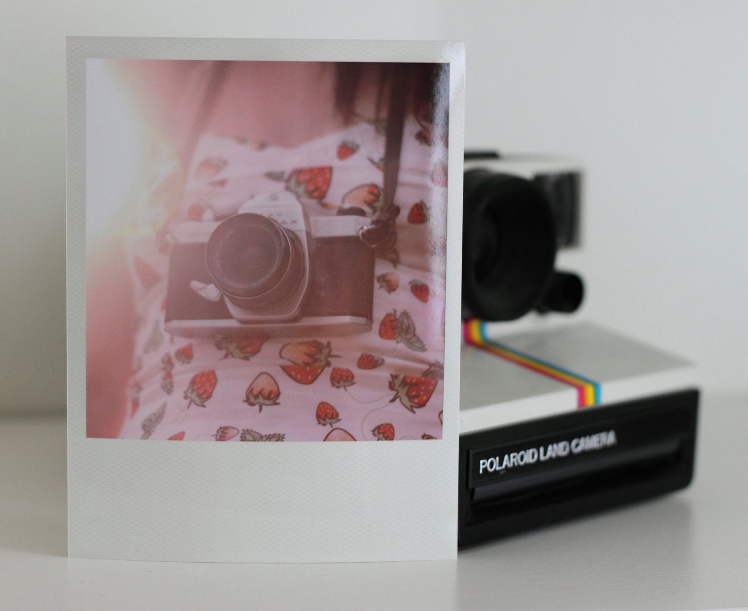 Camera love... 5x3.75 inches Polaroid Style print
