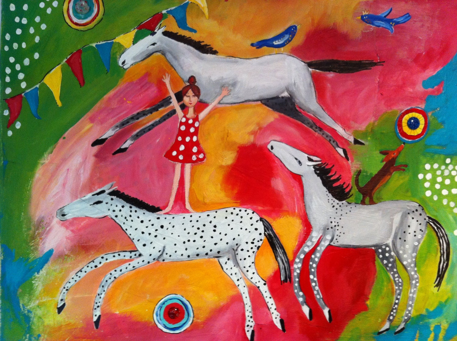 I Love Ponies Pink Wall Decor