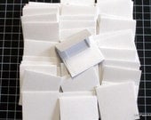 Handmade PaperArt Fifty Mini Envelopes in White Granite Paper, Floral Inserts, Bridal Escort Cards, Scrapbook Ideas, Gift Enclosures