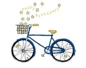 Basket of Wishes - Star Bike Birthday Card