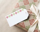 A Night in Monaco - Green & Red - set of 5 gift tags