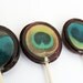 Edible images - Peacock lollipops -   2" lollipops - 5 pc. - MADE TO ORDER