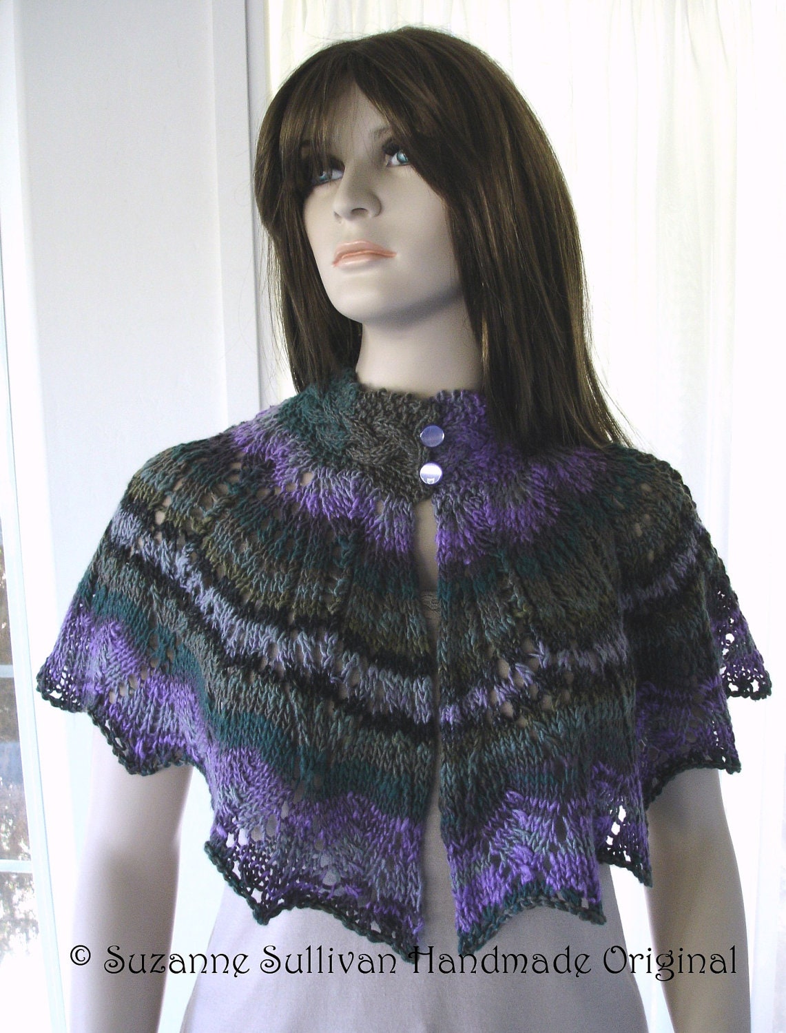 Winter Capelet, Multi color Short Cape