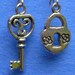 Lock and Key Earrings