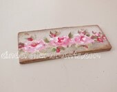 Dollhouse Painting Shabby Chic Roses Hand Painted 1/12 Scale