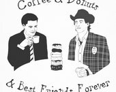 TWIN PEAKS Agent Dale Cooper and Sheriff Harry Truman Small Print