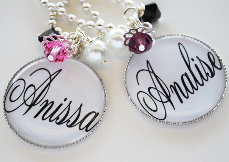 PERSONALIZED NAME Charm Necklace, Birthday Gift, Wedding Favor, Sweet 16, Flower Girl, Communion, Graduation Gift, Children Jewelry