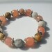 Boho Cherry and Jasper Gemstone Bracelet / Fall Fashion Bracelet