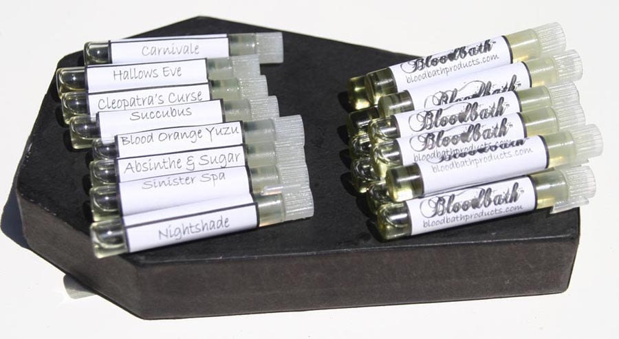 Bloodbath Set Of 5 Perfume Oil Sample Vials Pick your Poison Hand Blended Artisan Perfume Oil