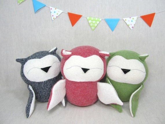 Owl, Handmade, Stuffed Animal, Toy, Children, Plush