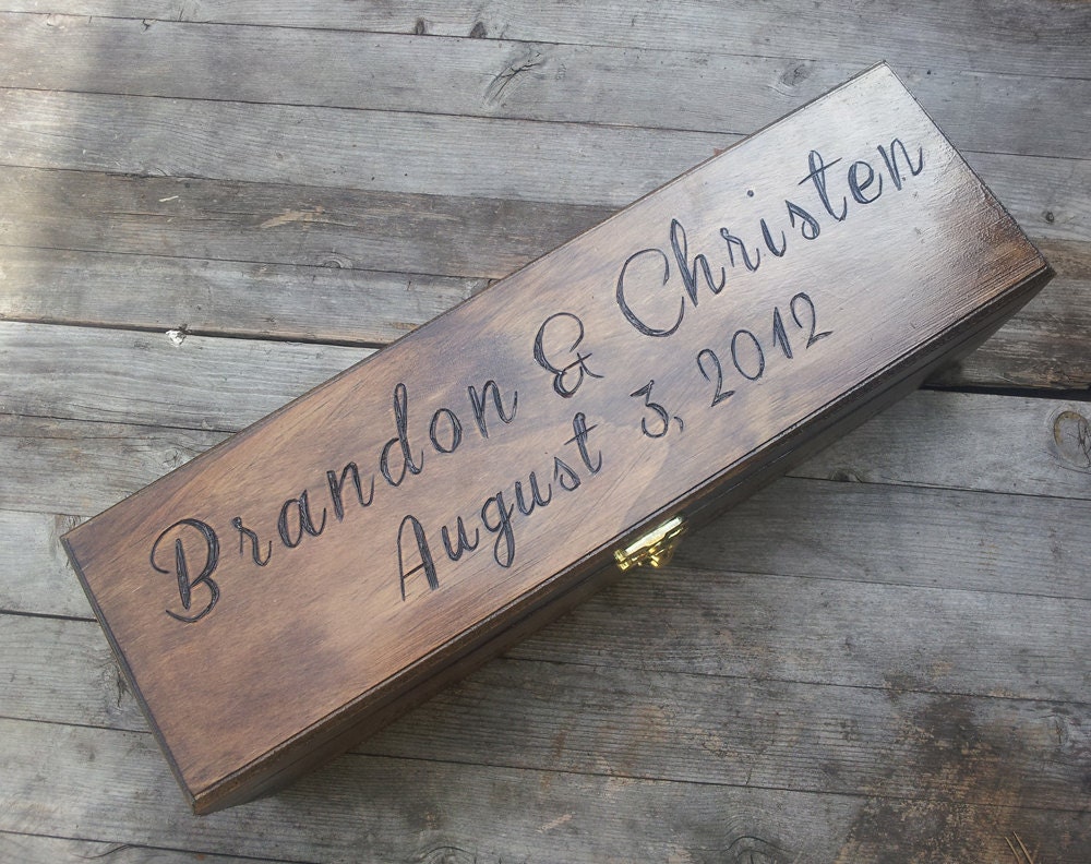 Custom Wedding Wine Box, Memory Box, Time Capsule for Your Wedding Day, Anniversary or any other Special Occasion