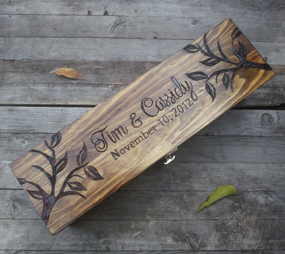 Custom Wedding Wine Box, Memory Box, Time Capsule for Your Wedding Day, Anniversary or any other Special Occasion