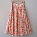 vintage floral skirt / midi skirt / Painted Poppies