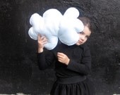 Blue Cloud Pillow - Wool Cushion - Kids Bedroom Decor Accent Pillow - Baby Dreamy Nursery Decoration