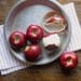 Antique Red Ticking Napkins SET of 4 - Autumn Table Decor - Rustic Fall Kitchen Napkins in Vintage Cotton, Handmade by SewnNatural
