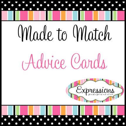 Personalized Advice Cards Made to Match Any Design Il_570xn