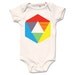 Color Wheel Shirt, organic cream short and long sleeve bodysuit onesie for infant and baby. Rainbow colors. originial Little Lark design