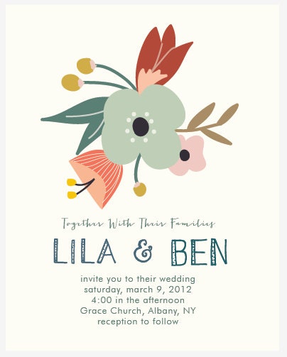 Sweet Bunch- Printable Wedding Invitation & Thank You card set