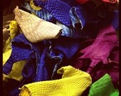Brightly colored Exotic caiman Leather