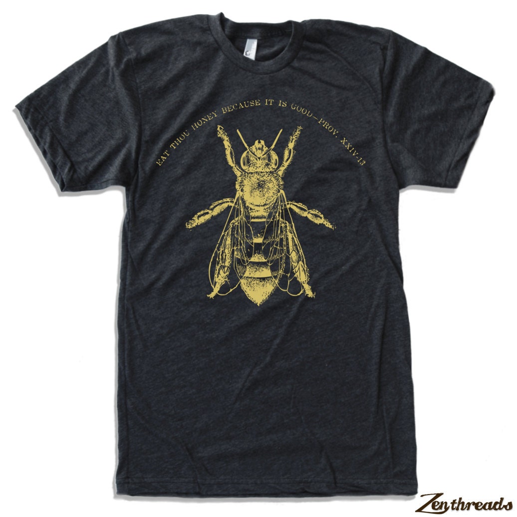 Mens EAT HONEY american apparel T Shirt S M L XL (16 Colos Available)