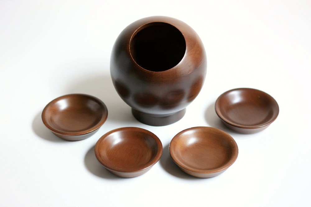 Vintage Danish Modern Hellerware Snack Set