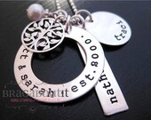 Hand Stamped Jewelry - Personalized Necklace - Sterling Silver - Family Tree Brag