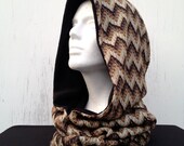 Reversible  Hood, Neutral Tone, keep the sun off your face or keeps you warm at night