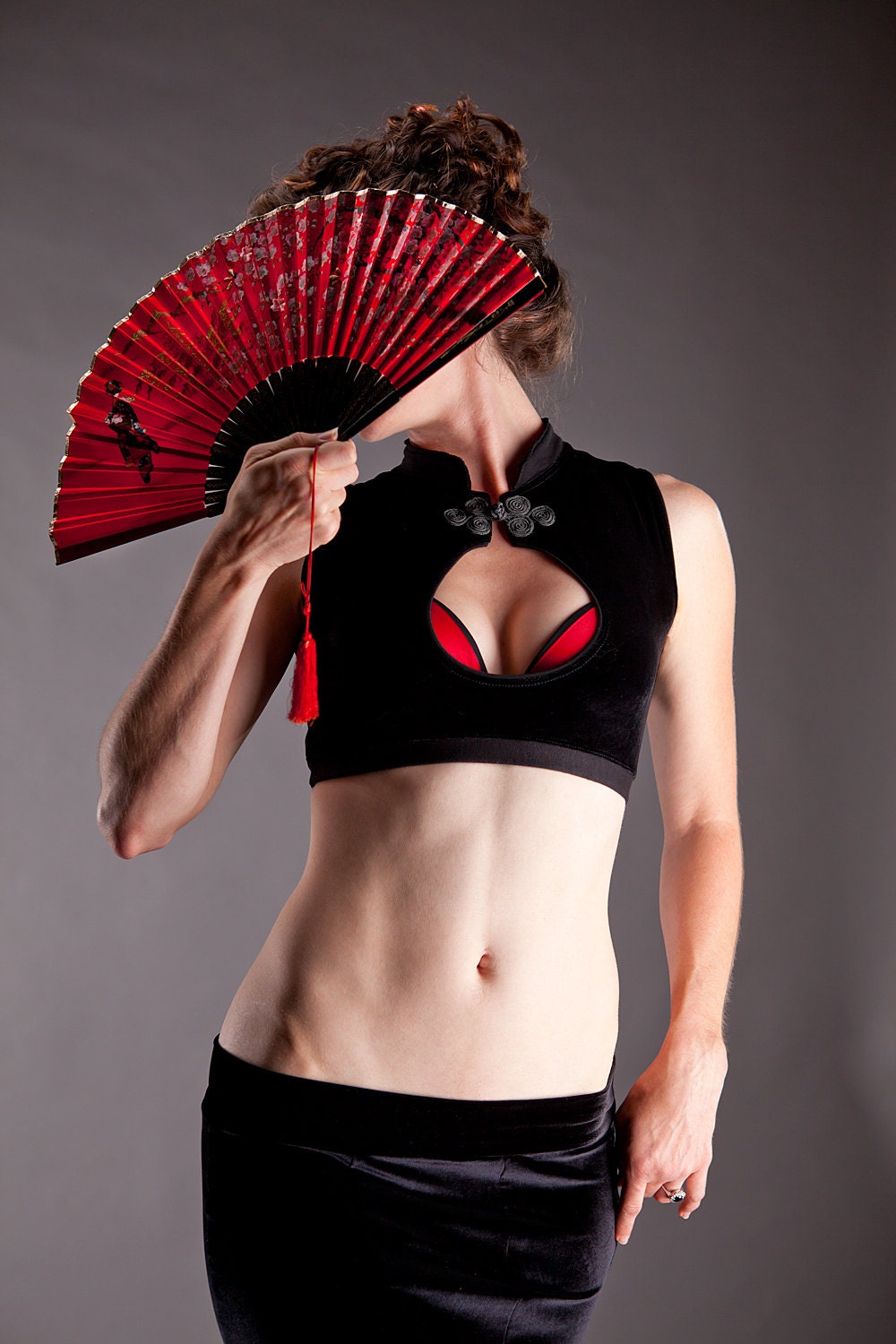 Opium Den Keyhole Top XS Black