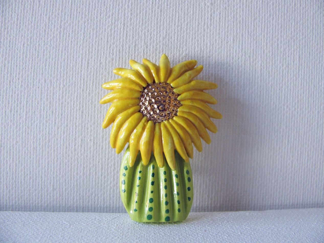 Cactus Flower Brooch