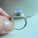 Wire Wrapped Ring - Size 5 - Alexandrite. Glass Bead Nugget - Light Purple, Light, June, Clear, June Birthstone, Pretty, Classic
