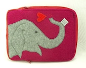 Mini Laptop Sleeve 10" Netbook Mini Laptop Sleeve Case Pouch  Zipper Eco Friendly Repurposed  Computer Sleeve