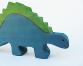 Wooden Stegosaurus toy- Wood Waldorf Dinosaur