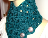 Beautiful Classy Soft Teal Neck Warmer Scarf FREE SHIPPING